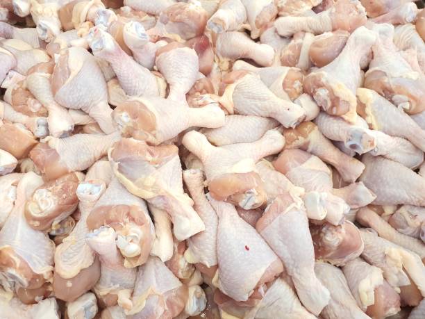 raw peel chicken meat and non toxic parts ready to freeze for export